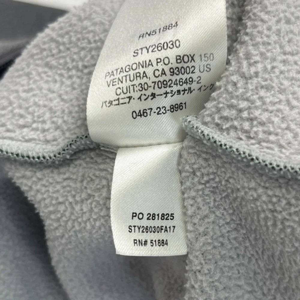 Patagonia Ukiah Jacket Fleece Full Zip Mens Size Large Gray Coat Sporty HOLES L